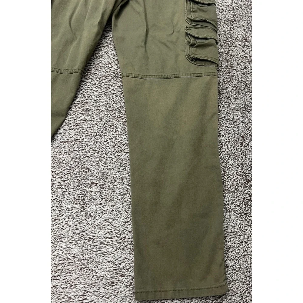 Wrangler Men's 33x30 Olive Green Cargo Work Pants Regular Taper Utility Stretch